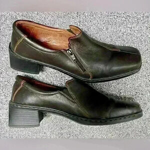 Josef Seibel Brown Leather Women’s Shoes Side Zip Size 40